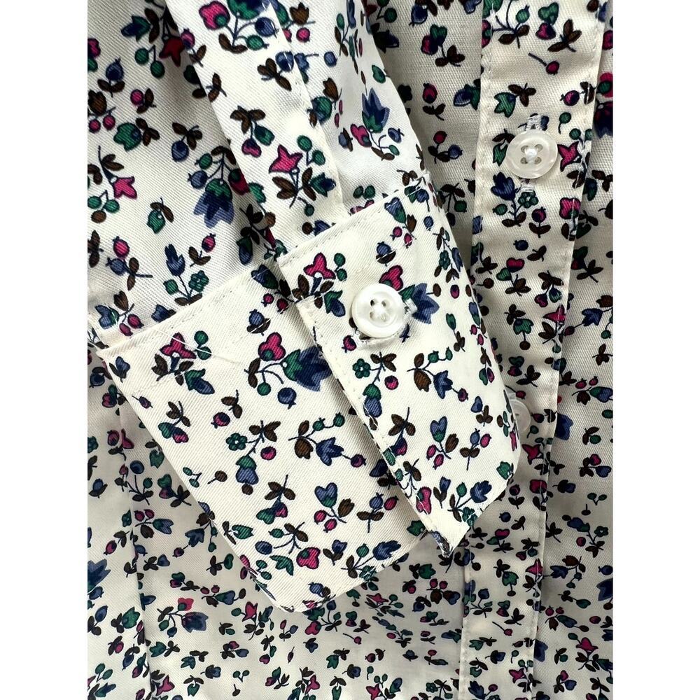Brooks Brothers Womens Multicolor Floral Cotton Long Sleeve Button Down Shirts 2 - Picture 5 of 9